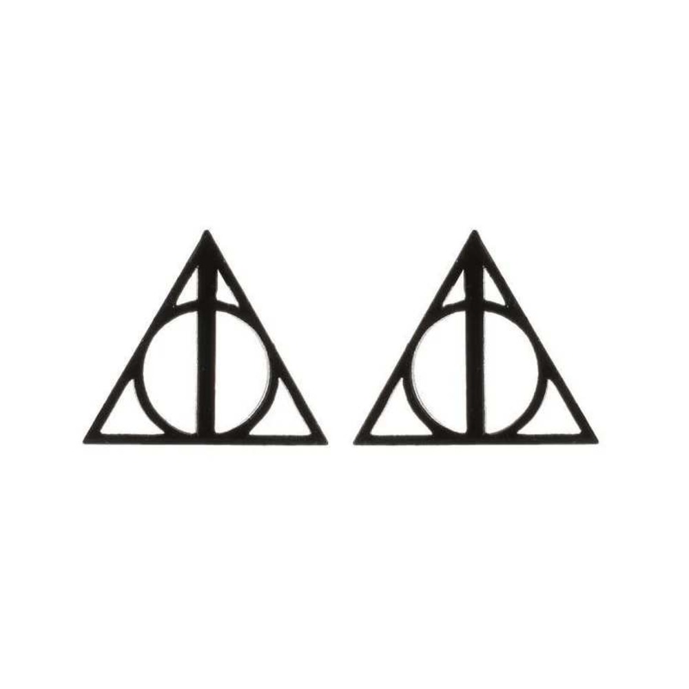 Deathly Hallows Earrings Harry Potter Inspired‎ Studs Stainless Steel